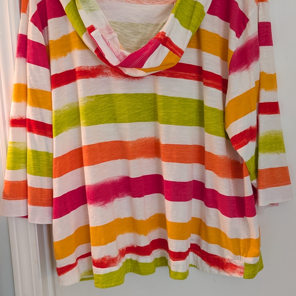 Colorful Striped Long Sleeve Top